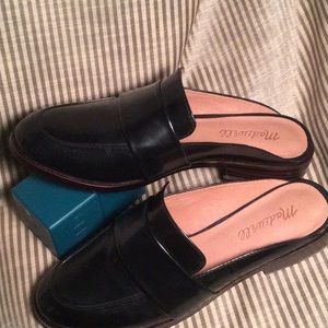 Madewell black loafer mules